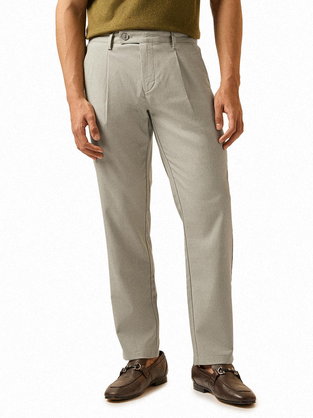 the bear house Men's Solid Regular Fit Formal Trouser-picture-42