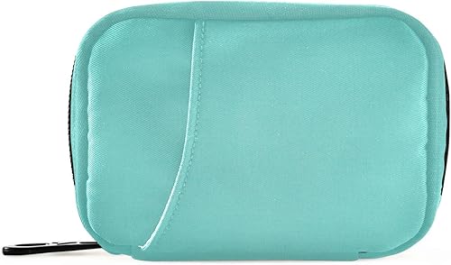 Miniatura 1 de Pastillero de viaje para 7 días, organizador de pastillas turquesa, pastillero portátil semanal, bolsa de píldoras con cremallera para negocios