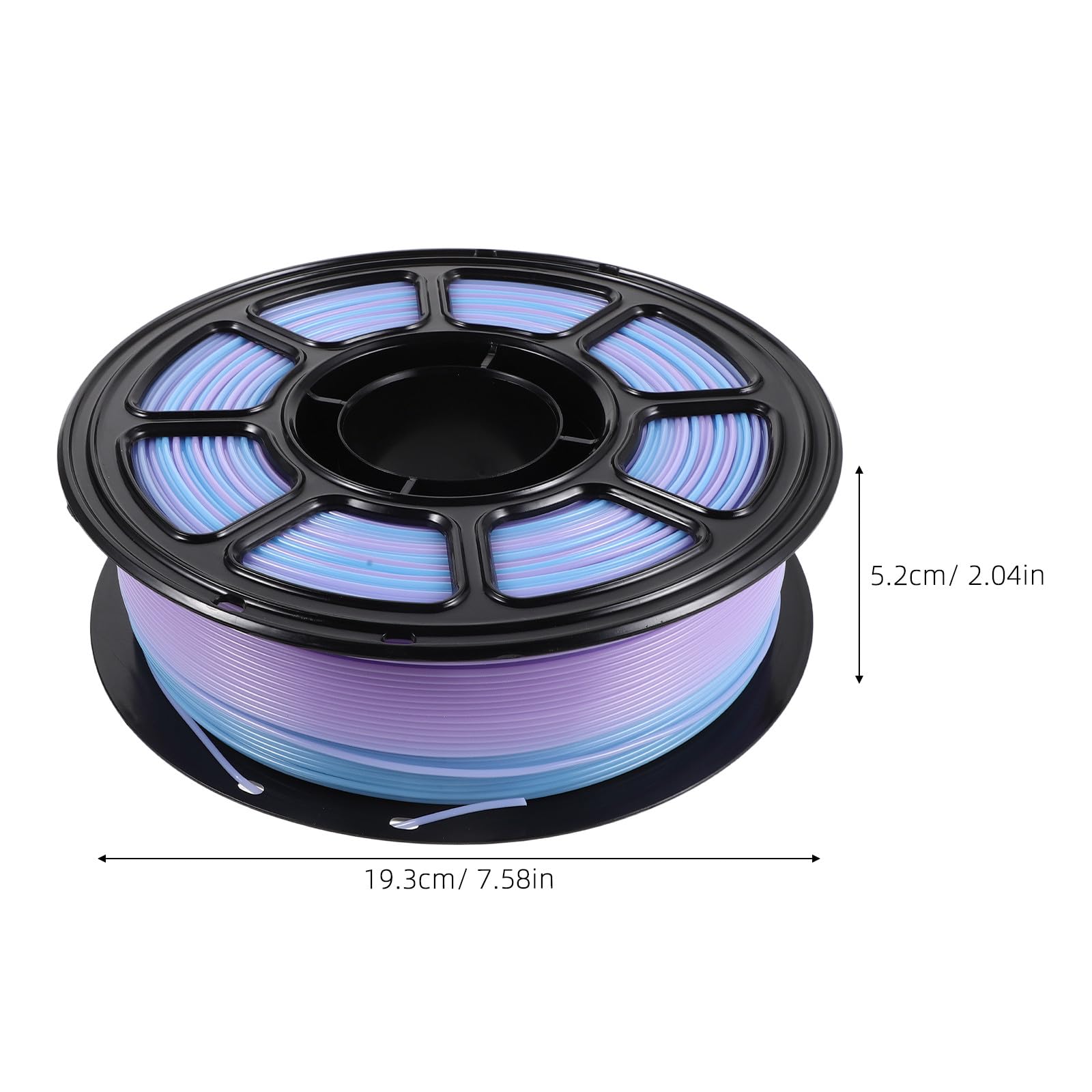 Healeved 1 Rolle zweifarbiges PETG-Filament (Himmelblau/Rosa), 1,75 mm ± 0,02 mm, Hochgeschwindigkeits-3D-Druckerfilament, glänzendes PETG, 1 kg (2,2 lbs) Spule für Kunst, Handwerk und DIY-Projekte