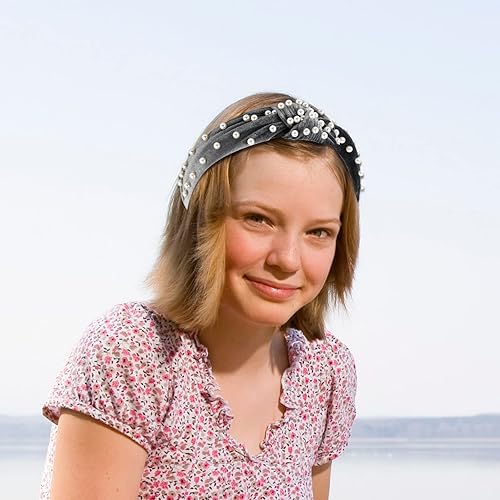 Miniatura 8 de LOVNFC Diademas anudadas para mujer, 6 unidades, antideslizantes, a la moda para mujeres y niñas, bandas para el pelo con nudo superior ancho,