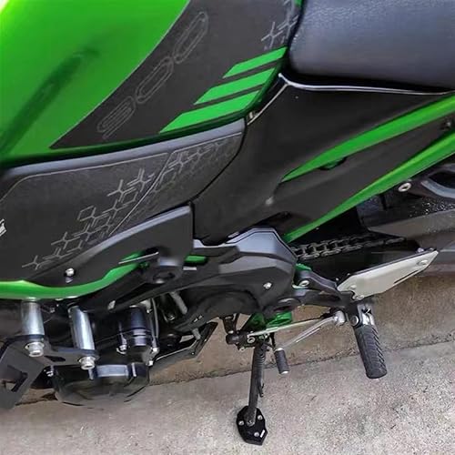Miniatura 2 de Placa de extensión de soporte lateral para Kawasaki Z650 Z900 Z900RS Z 650 900 2017 2021 2022 2023 (color B negro)