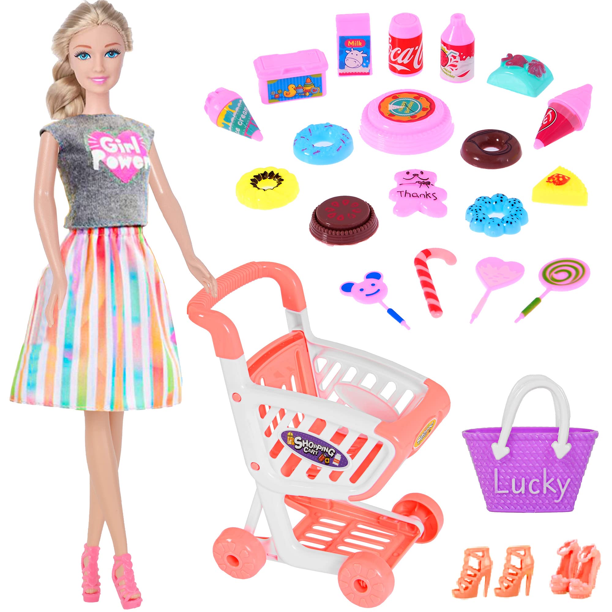 Supermercado Carrito De Compras Para Barbie Muñeca BARBIE Día De