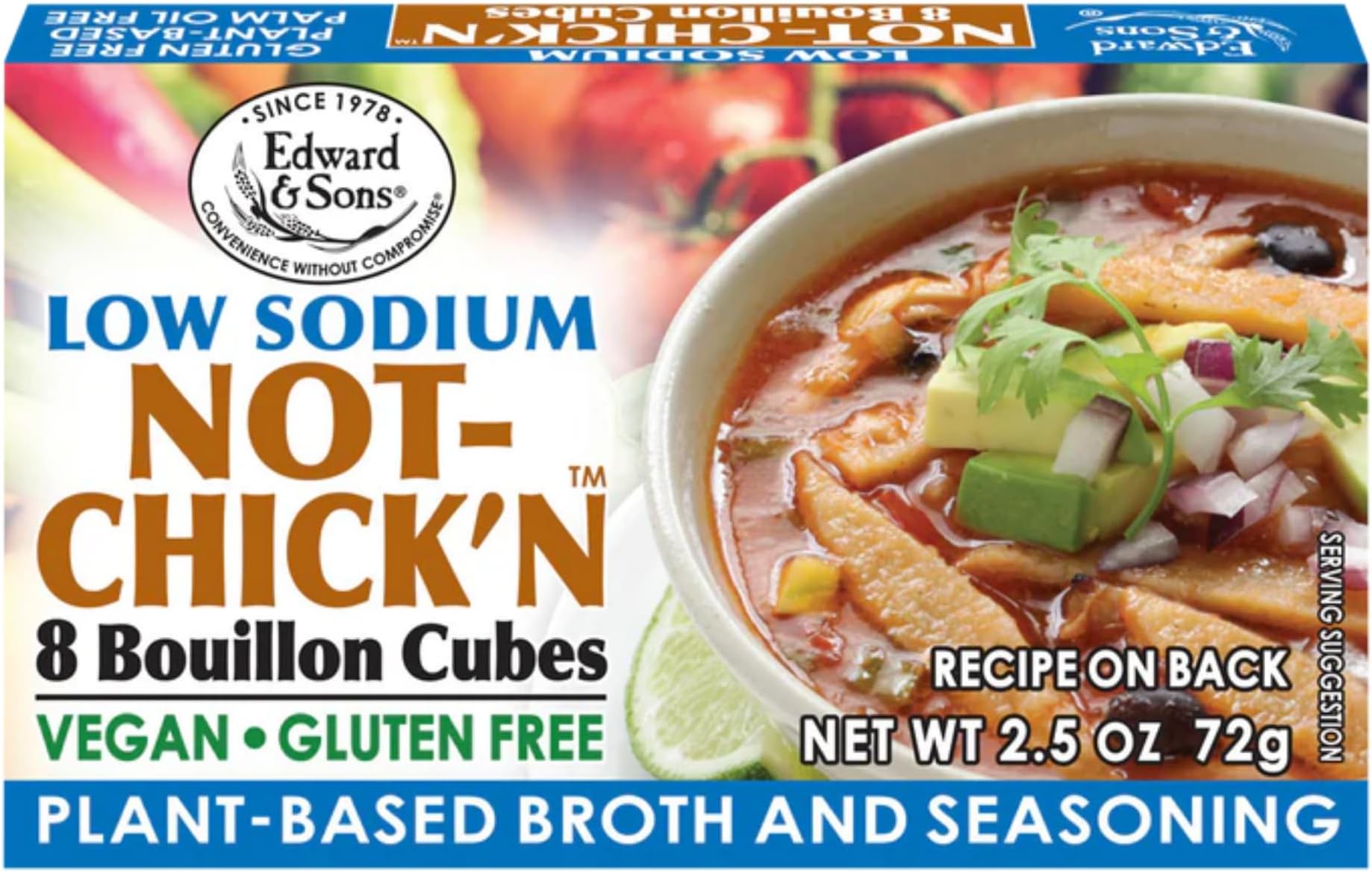 Edward & Son's Low Sodium Vegan Chicken Bouillon Cubes