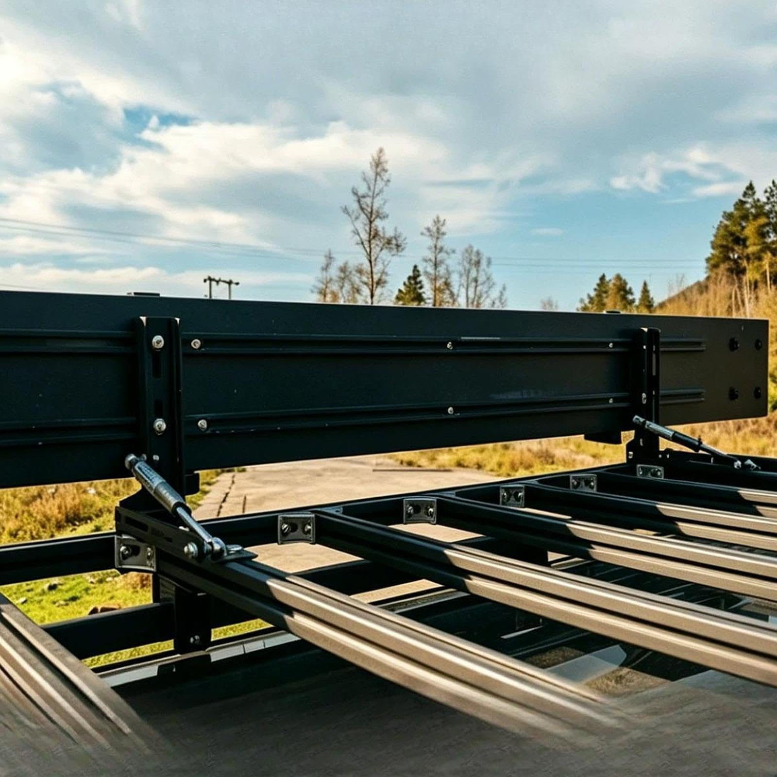 Car Awning Dachträger Halterung Klappbare Metall-l-Halterung als Zubehör Leise Funktionierend Leicht zu Montieren Langlebig für Camping Trekking