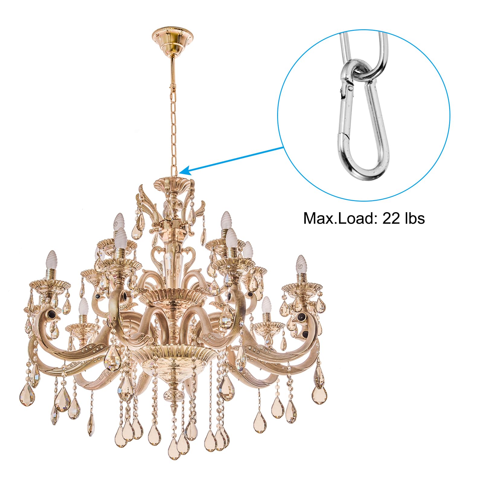 PATIKIL 6ft Hängekette Silber – Metallkette Zum Aufhängen Von Lampen & Deko