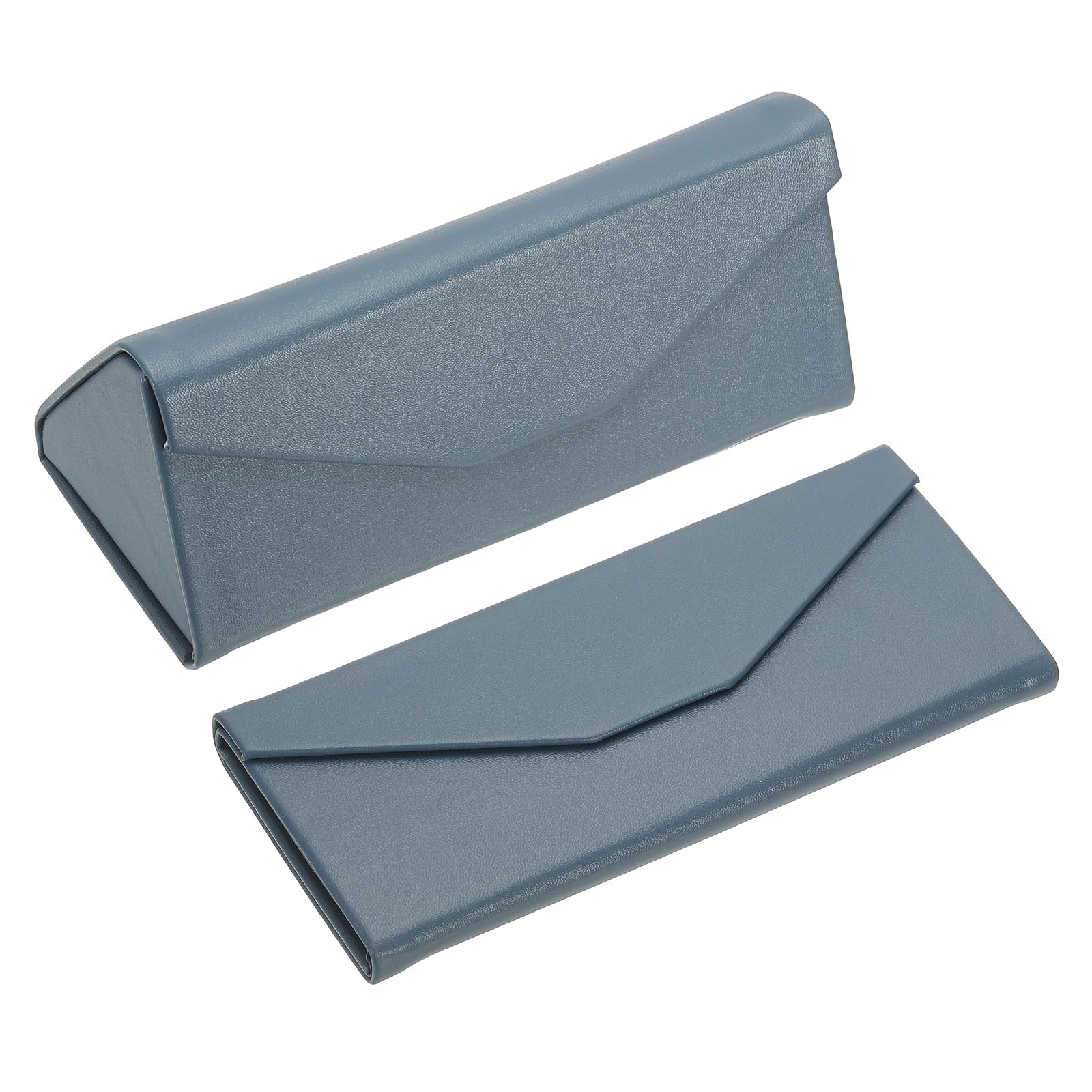 PATIKIL Foldable Glasses Case, Triangle Magnetic Sunglasses Organizer Case PU Leather Hard Eyeglass Case for Women (2 Pcs)