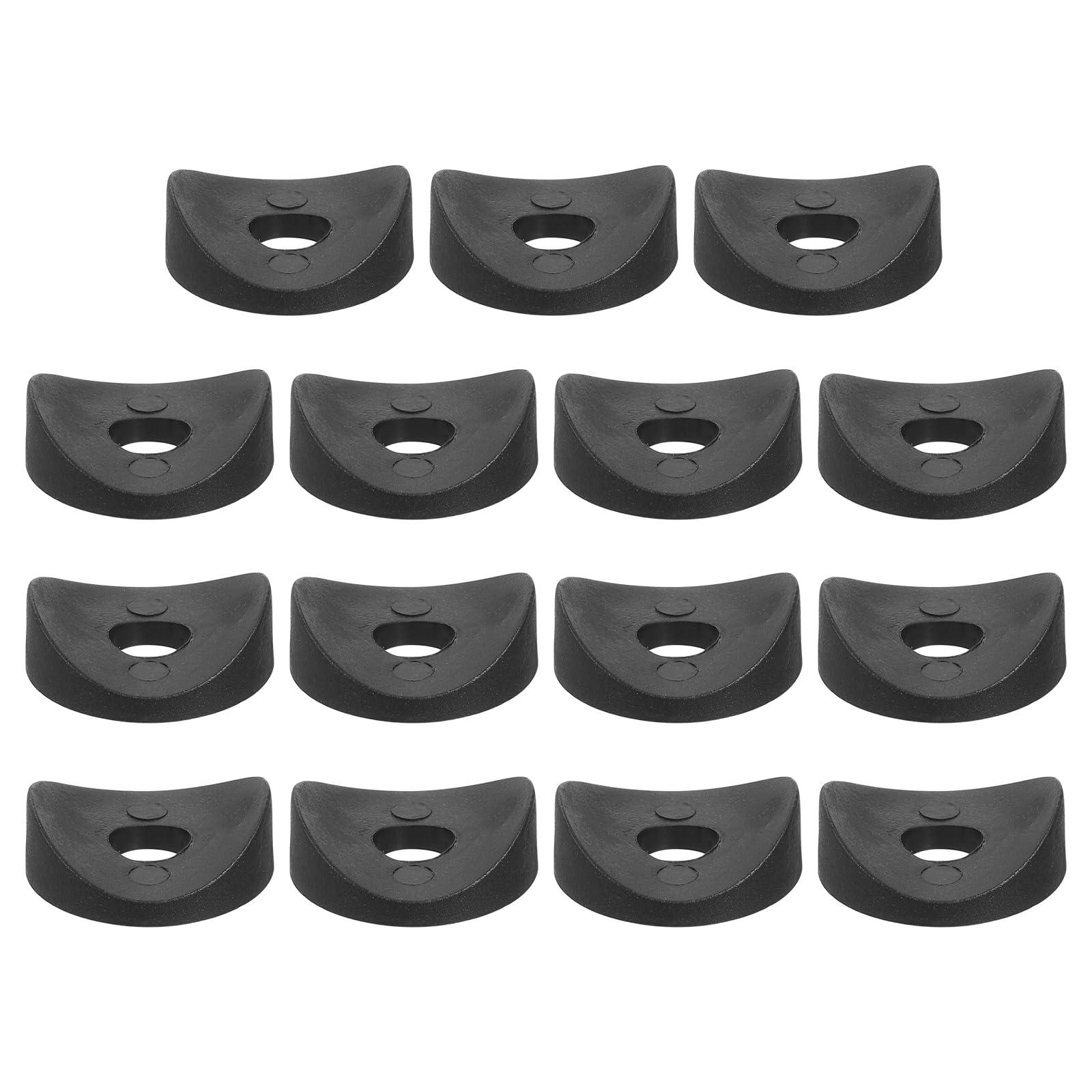 sourcing map 26Pcs Plastic Round Washers, 8mm x 25mm x 3mm Black PE Concave Washer Spacer Hardware Machine Fastener for Round Tube Fixing