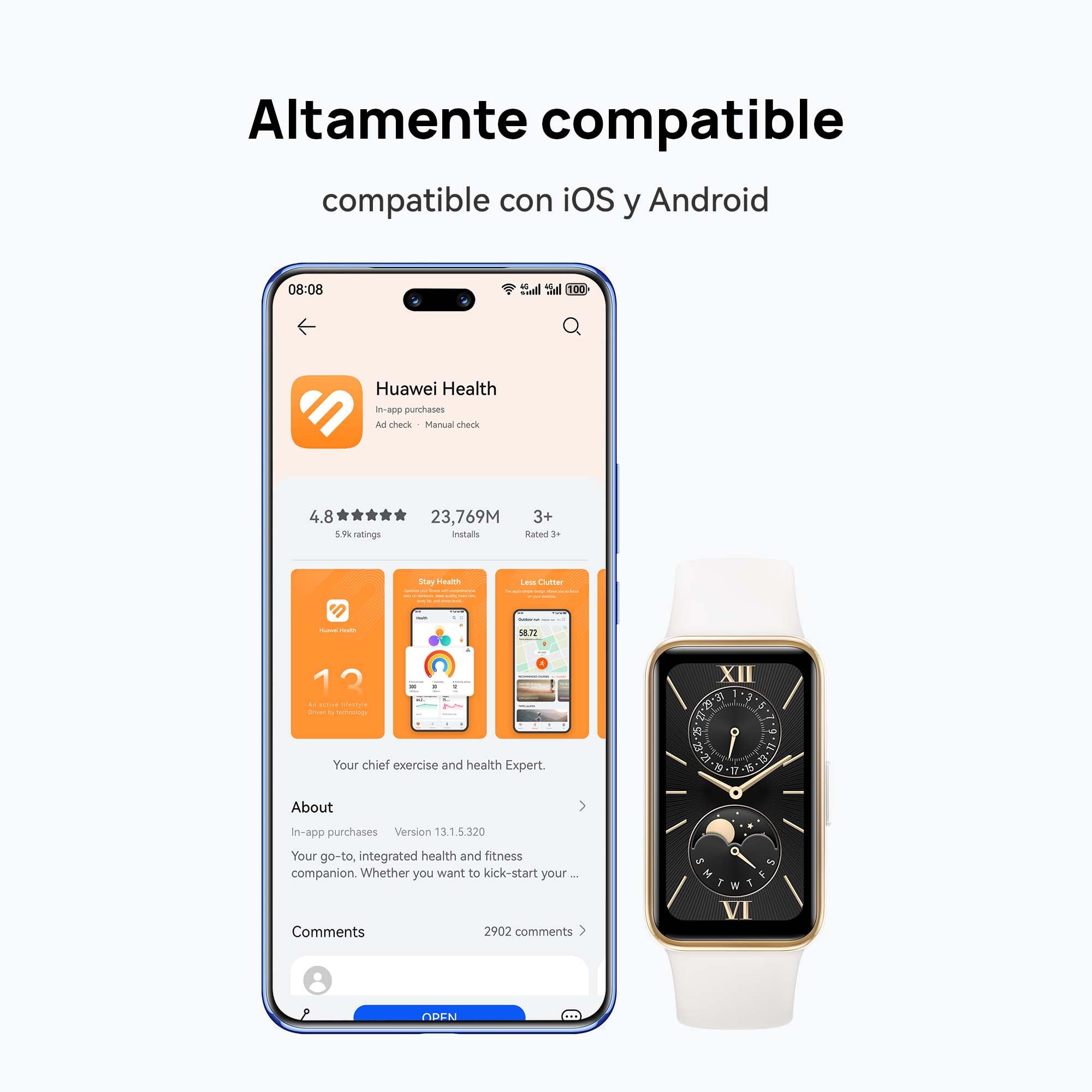 HUAWEI Band 9 1.47" AMOLED Pulsera Inteligente Rosa