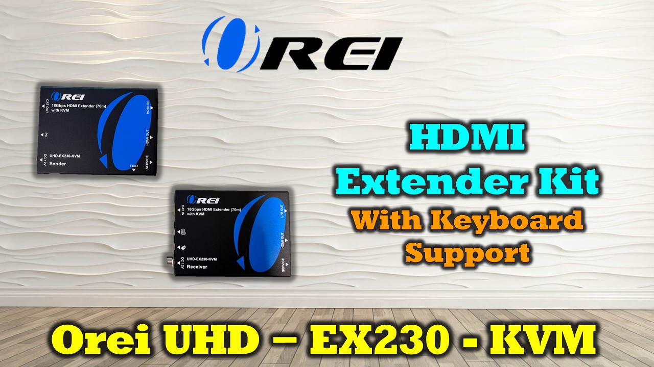Image of OREI 4K HDMI Extender Over Ethernet with KVM 230ft 18Gbps, HDR10, HLG, LPCM