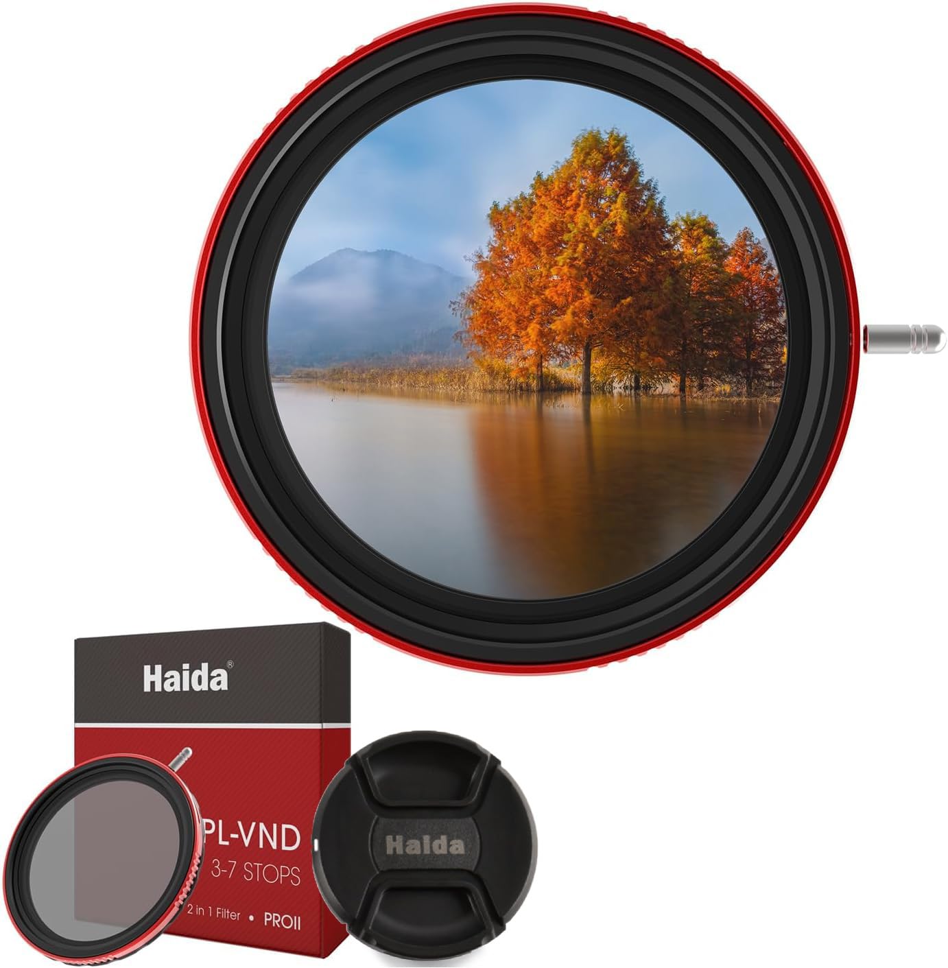 Haida PROII CPL-VND - Filtro polarizzatore ND8-ND128 2 in 1, con filtro ND a densità neutra regolabile (3-7 stop), per obiettivo della fotocamera (82 mm)