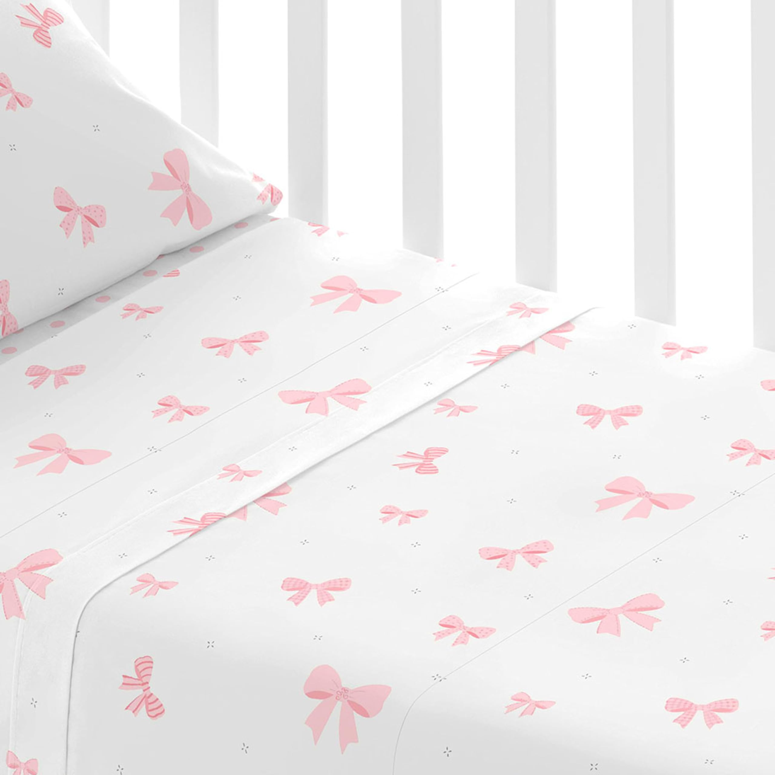 Draps Bébé 100% Coton 50x80 Cm - Parure Complète Housse De Couette + Taie - Design Joyeux
