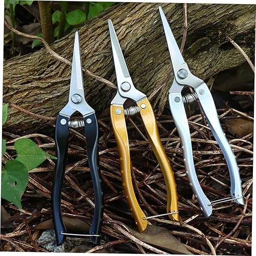 Miniatura 8 de Housoutil Tijeras de poda de jardín resistentes, mango ergonómico para arreglos florales, corte de plantas, jardín