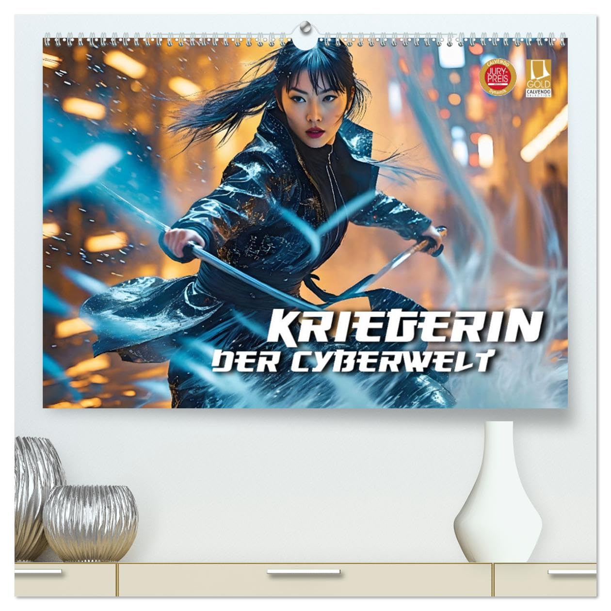 Kriegerin der Cyberwelt (hochwertiger Premium Wandkalender 2026 DIN A2 quer), Kunstdruck in Hochglanz: Atemberaubende epische Bilder einer jungen ... verworrene Träume navigiert (CALVENDO Kunst)