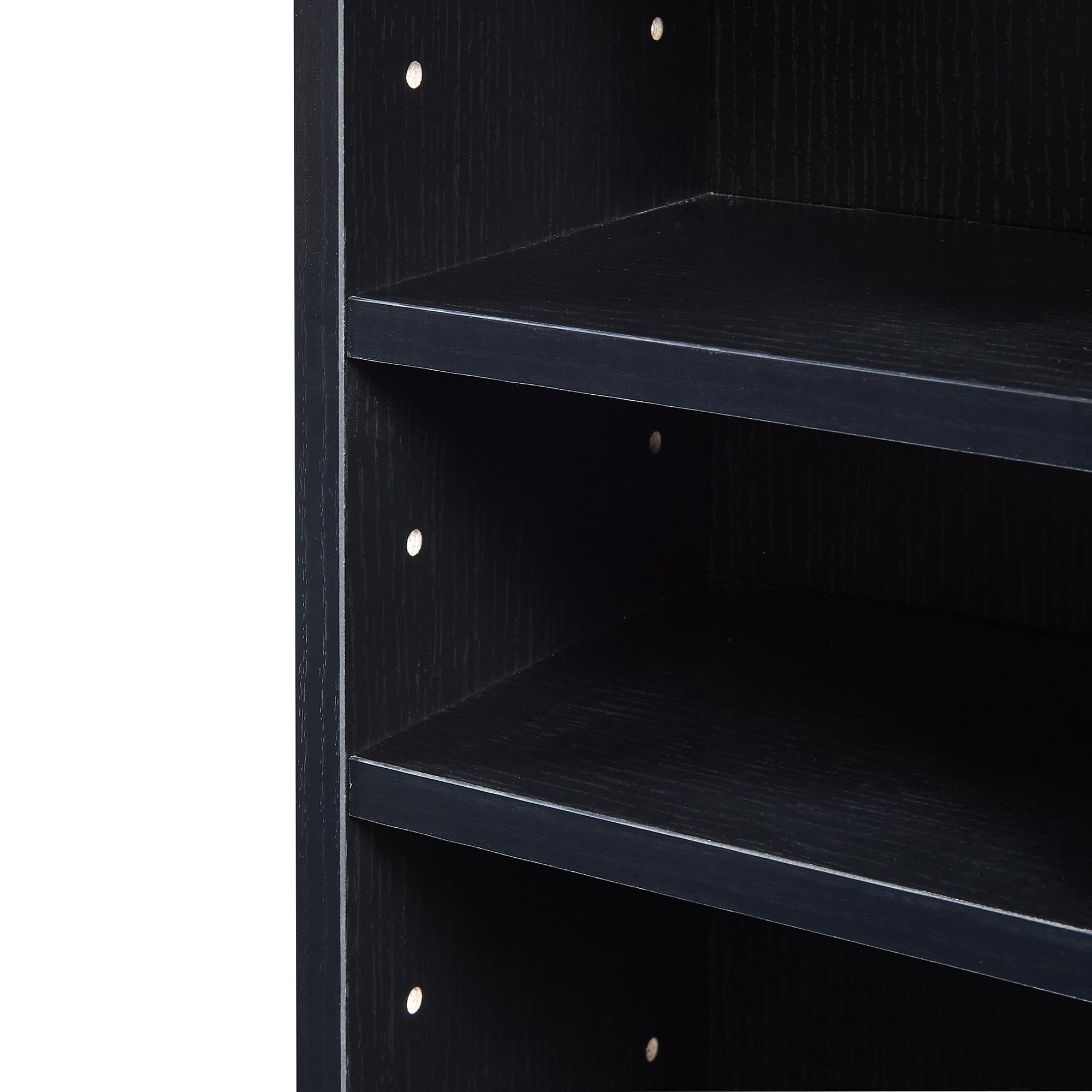 [en.casa] CD Regal Tynset DVD Regal mit 12 Ablagefächern CD Aufbewahrung 175 x 20 x 20 cm Standregal höhenverstellbare Regalböden Schwarz