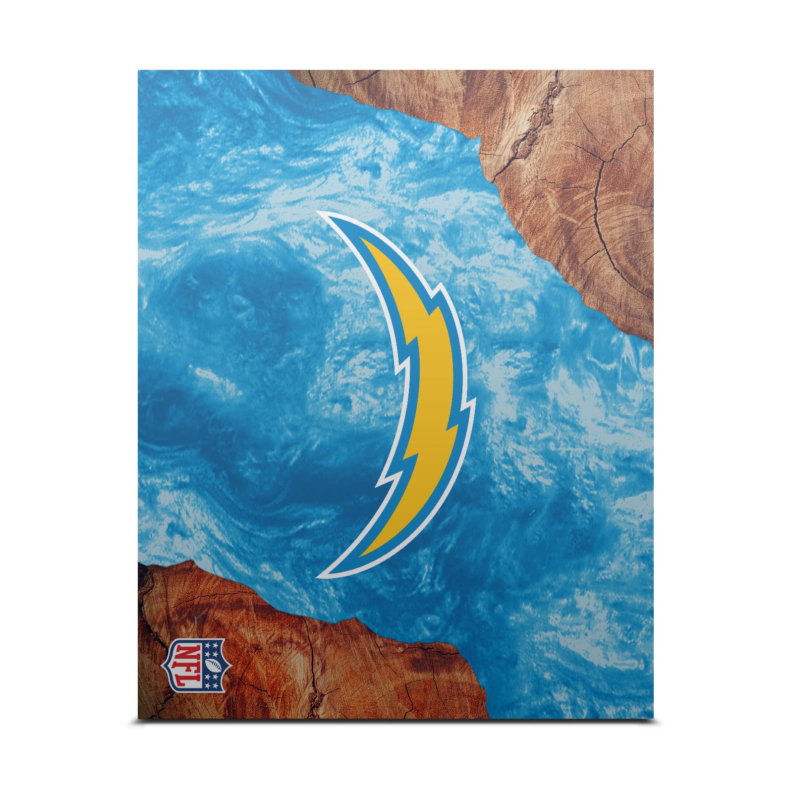 Head Case Designs sous Licence Officielle NFL Bois et résines Los Angeles Chargers Vinyle Autocollant De Jeu Peau Autocollant Couverture Compatible avec Xbox One X Console and Controller Bundle