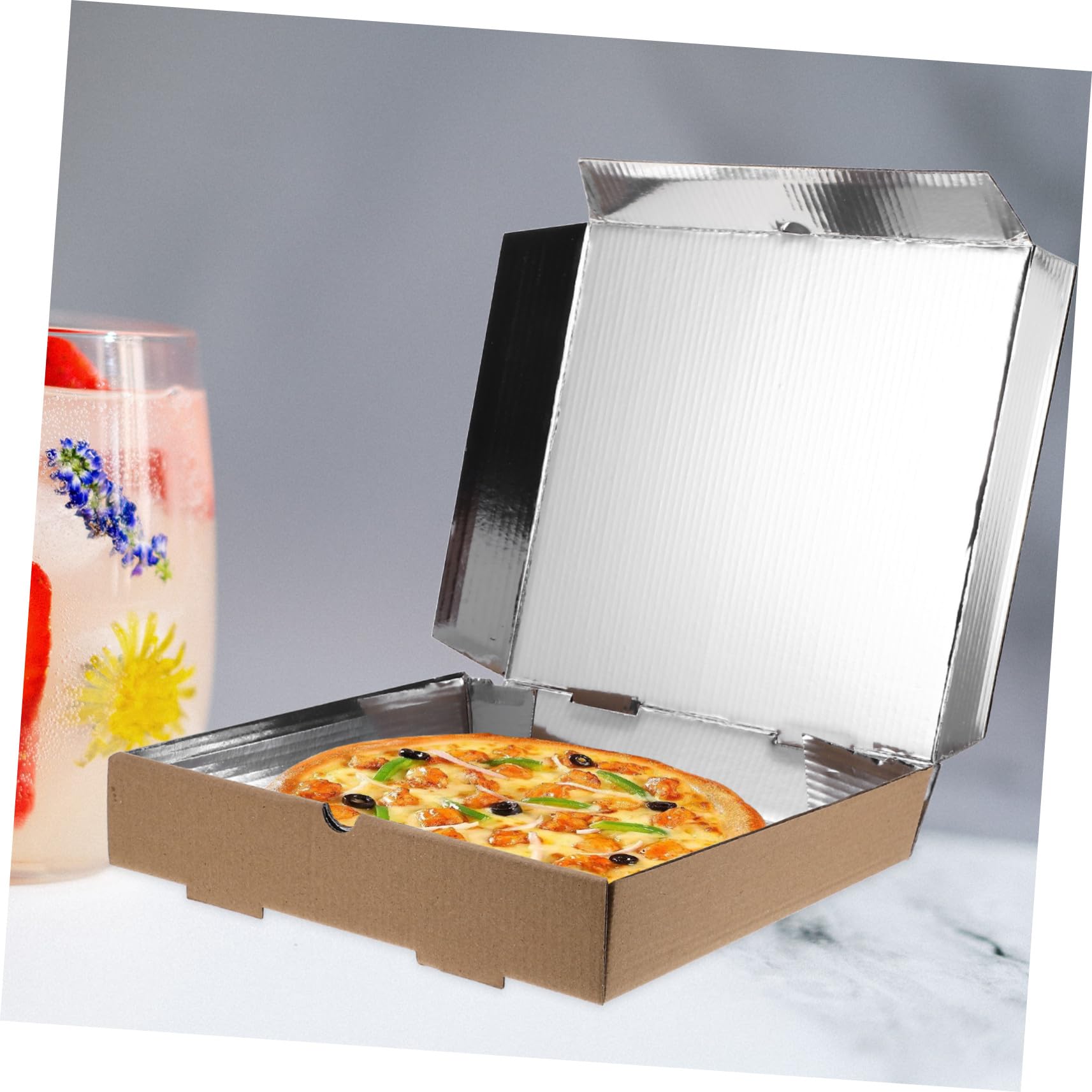TOYANDONA Scatole Per Pizza in Cartone Ondulato Robuste Da 9 Pollici, Contenitori Per Pizza Da Asporto Leggeri e Compatti, Confezione Da 10 Pezzi Per Ristoranti e Picnic