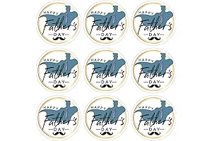 WhatSign 36Pcs Happy Father's Day Stickers 1.5" Fathers Day Gift Tags Stickers...