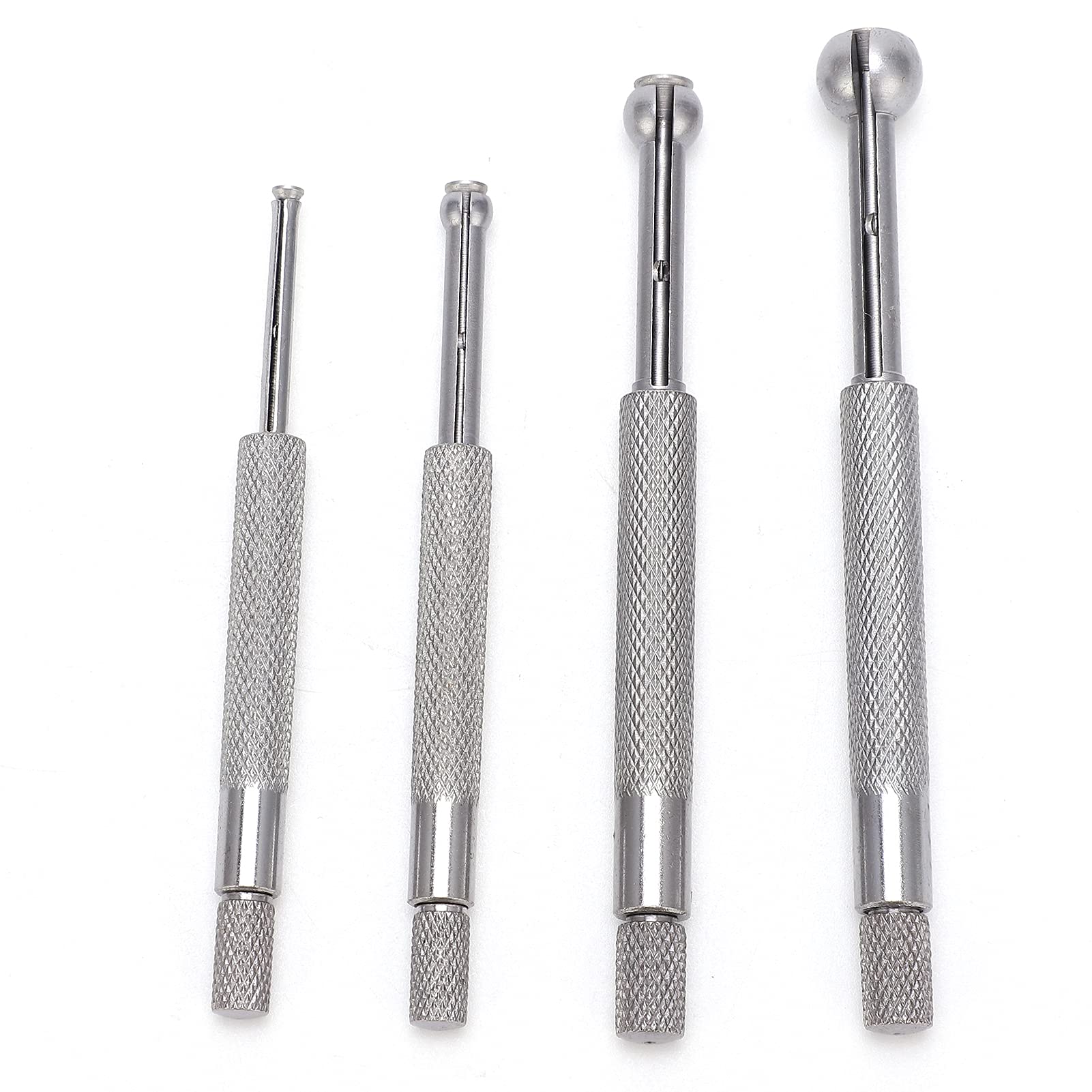 Calibro per Fori 4PCS Calibro Telescopico Calibro a Sfera Completo Set di Alesametri 3‑13 Mm per Misurazione di Scanalature di Fessure per Piccoli Fori