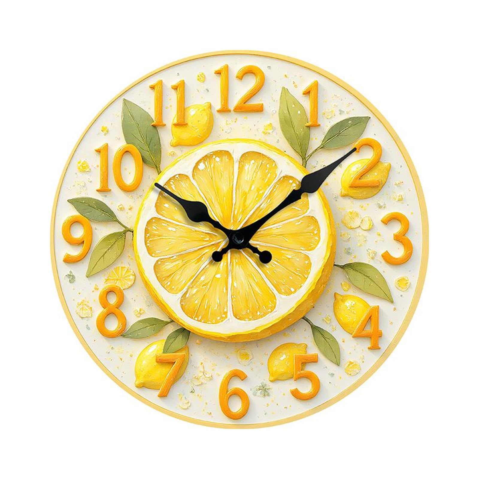 NMFLAB Quiet Operations Fruit Wall Clock Perfect for Easy Reading in Any Environment with Large Number Simple Installation Simple Wall Art Clock