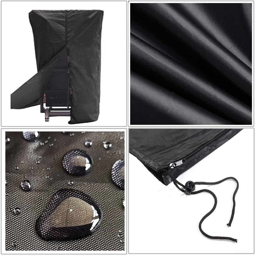 Black Treadmill Cover - 420D Waterproof Oxford Cloth, Dustproof & UV Resistant Exercise Equipment Protector for Foldable Treadmills, Indoor Outdoor Use, 95x75x160cm(95 * 75 * 160cm)