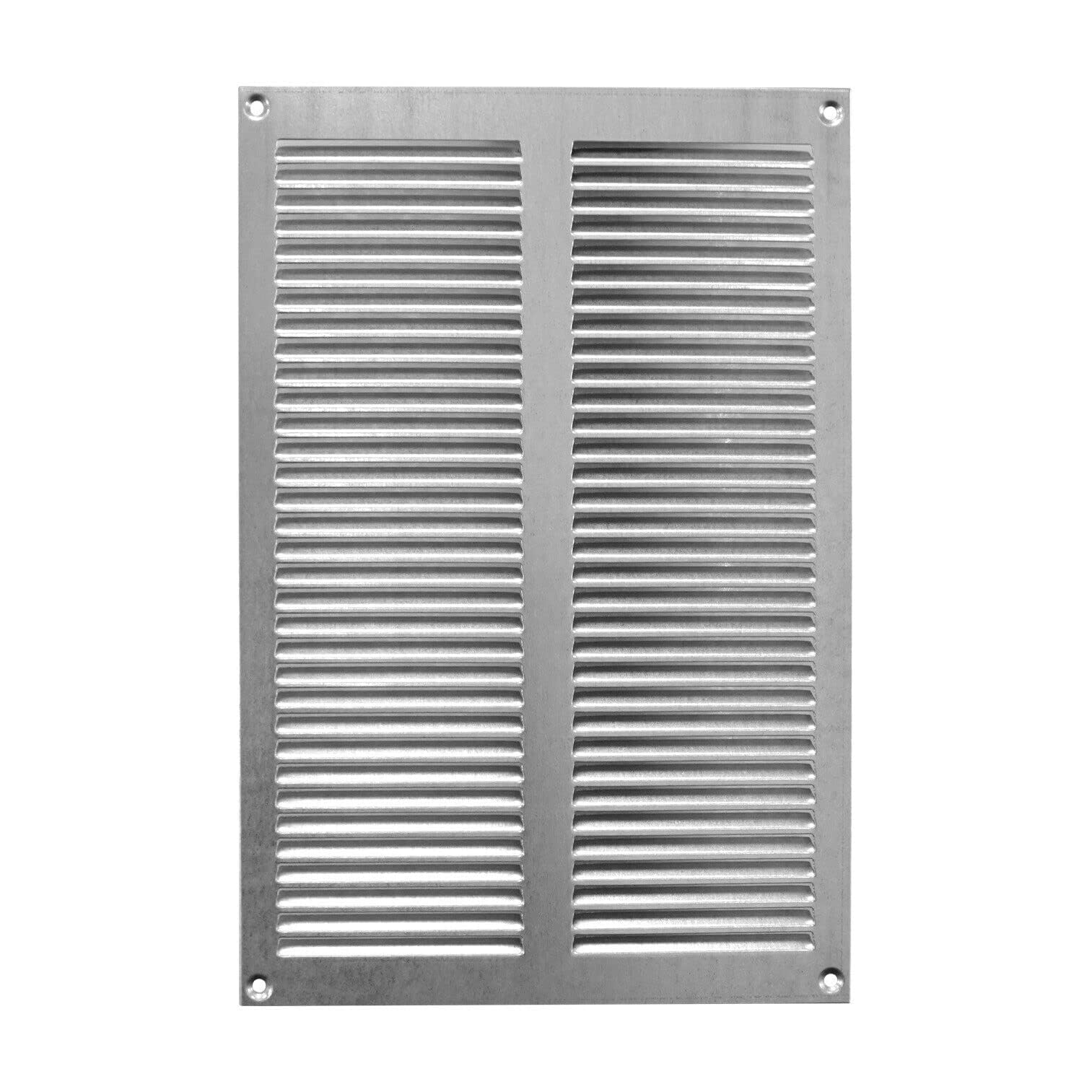 Prostko Ltd Grey Galvanised Metal Air Vent Grille / 200Mm X 300Mm / Fly Screen Flat Louvre Duct Cover/Powder Coated