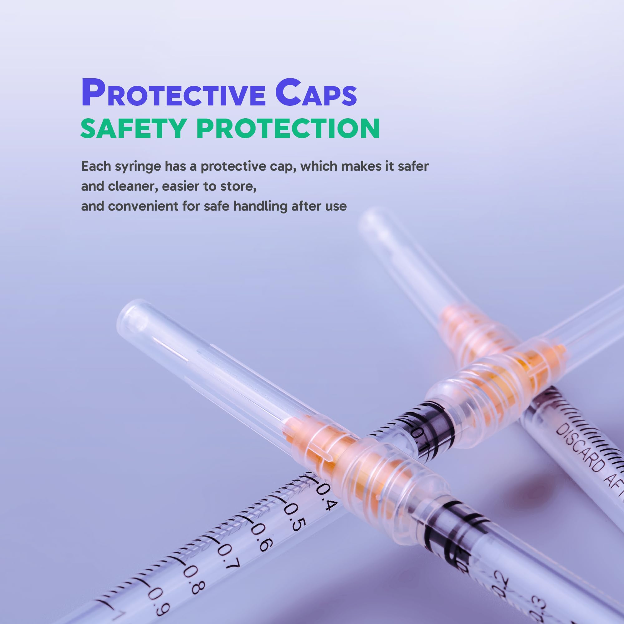 1ml Syringes with Needles 25G 1" Disposable Lab Luer Lock Syringe, 100 Pack — Amazon image 8