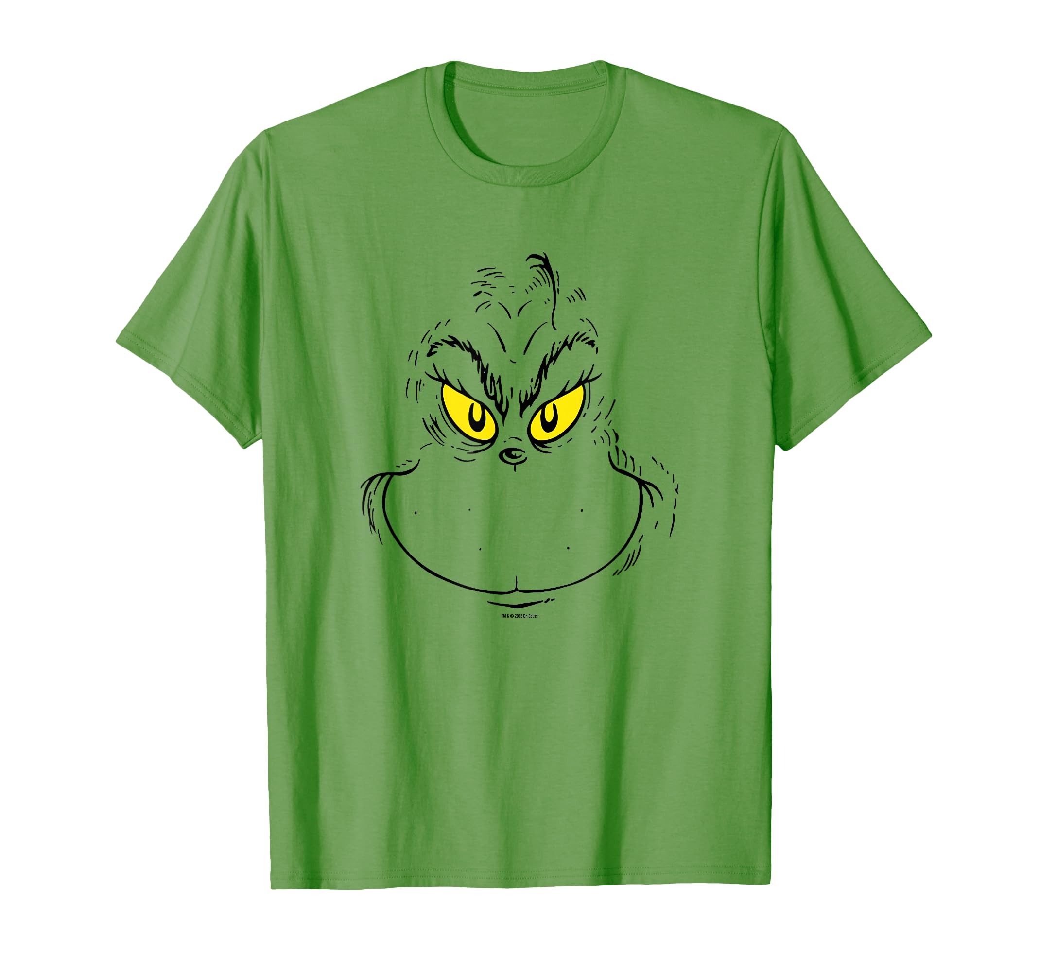 Dr. Seuss The Grinch Face Holiday Officially Licensed T-Shirt