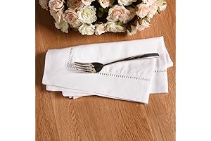 Simple&Opulence 100% Linen White Linen Napkins