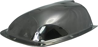 MARINE BOAT LARGE POLISHED STAINLESS STEEL CLAM SHELL VENTILATOR / WIRE COVER