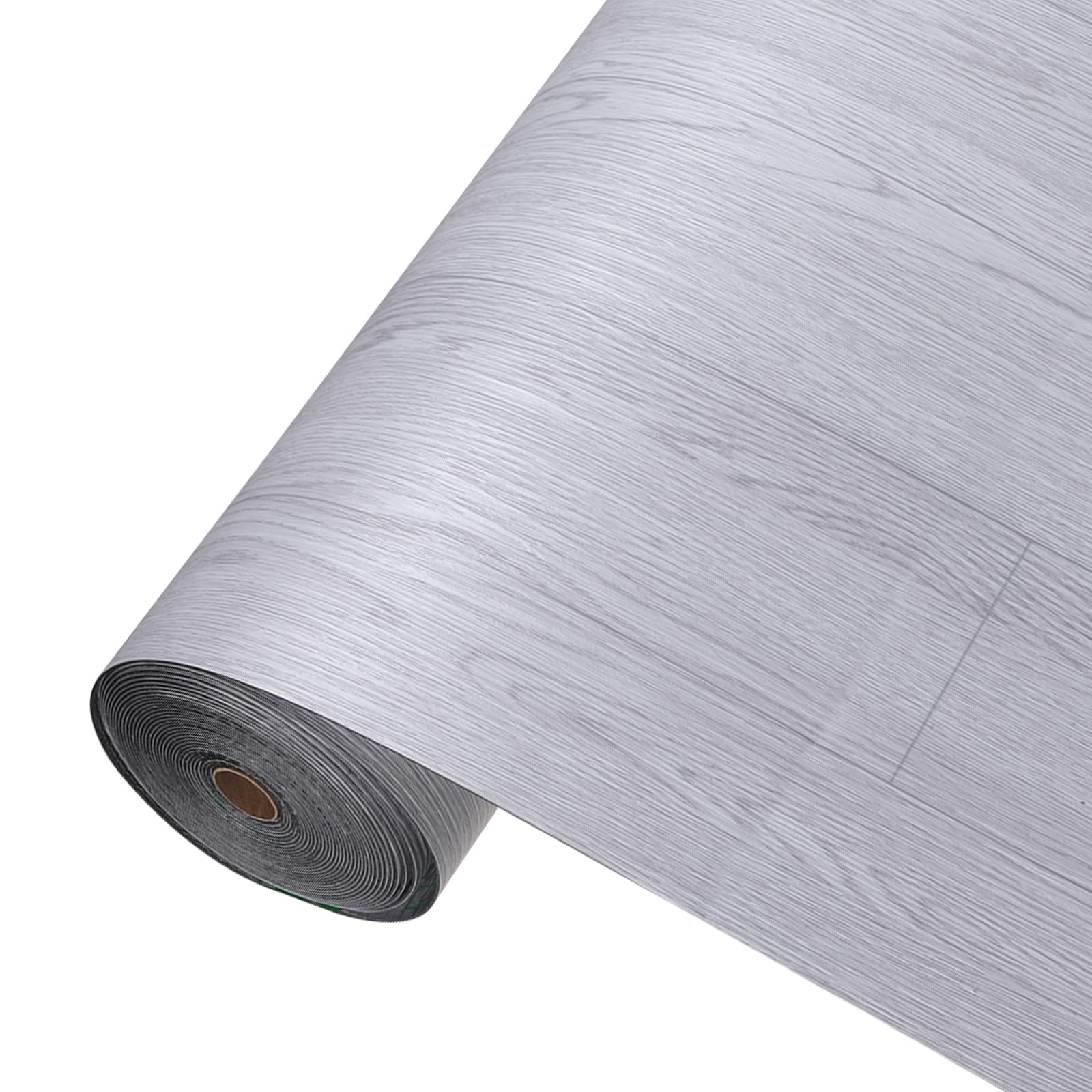 Rotolo di vinile Peel and Stick, 23,6 x 393,7 cm, colore grigio, con venature del legno, impermeabile, autoadesivo, per soggiorno, ufficio, cucina