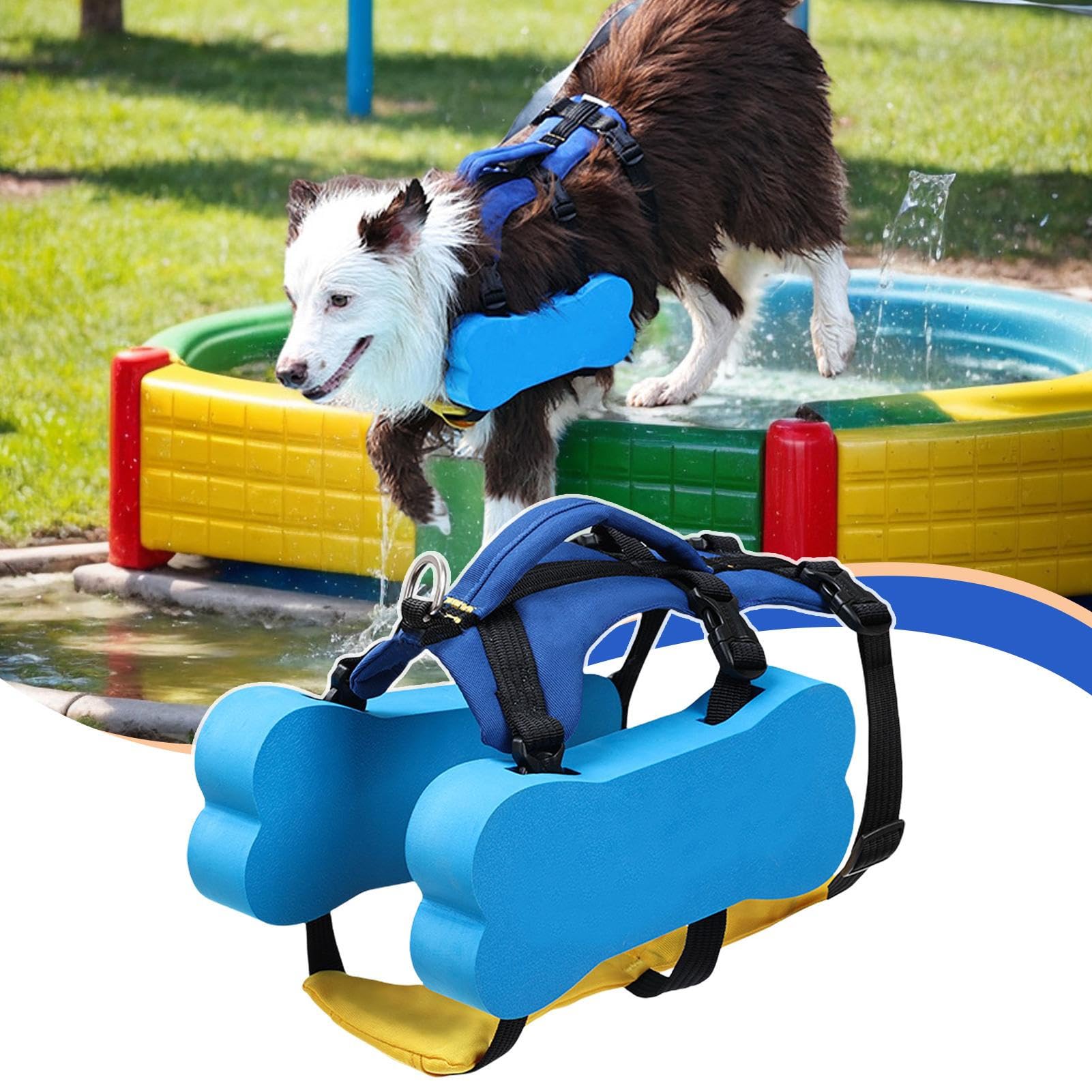 Gilet De Sauvetage pour Chien Veste Flottante Natation | Flotteur Réfléchissant Avec Poignée De Sauvetage Ajustable Pour Sécurité Aquatique Piscine Lac Bateau