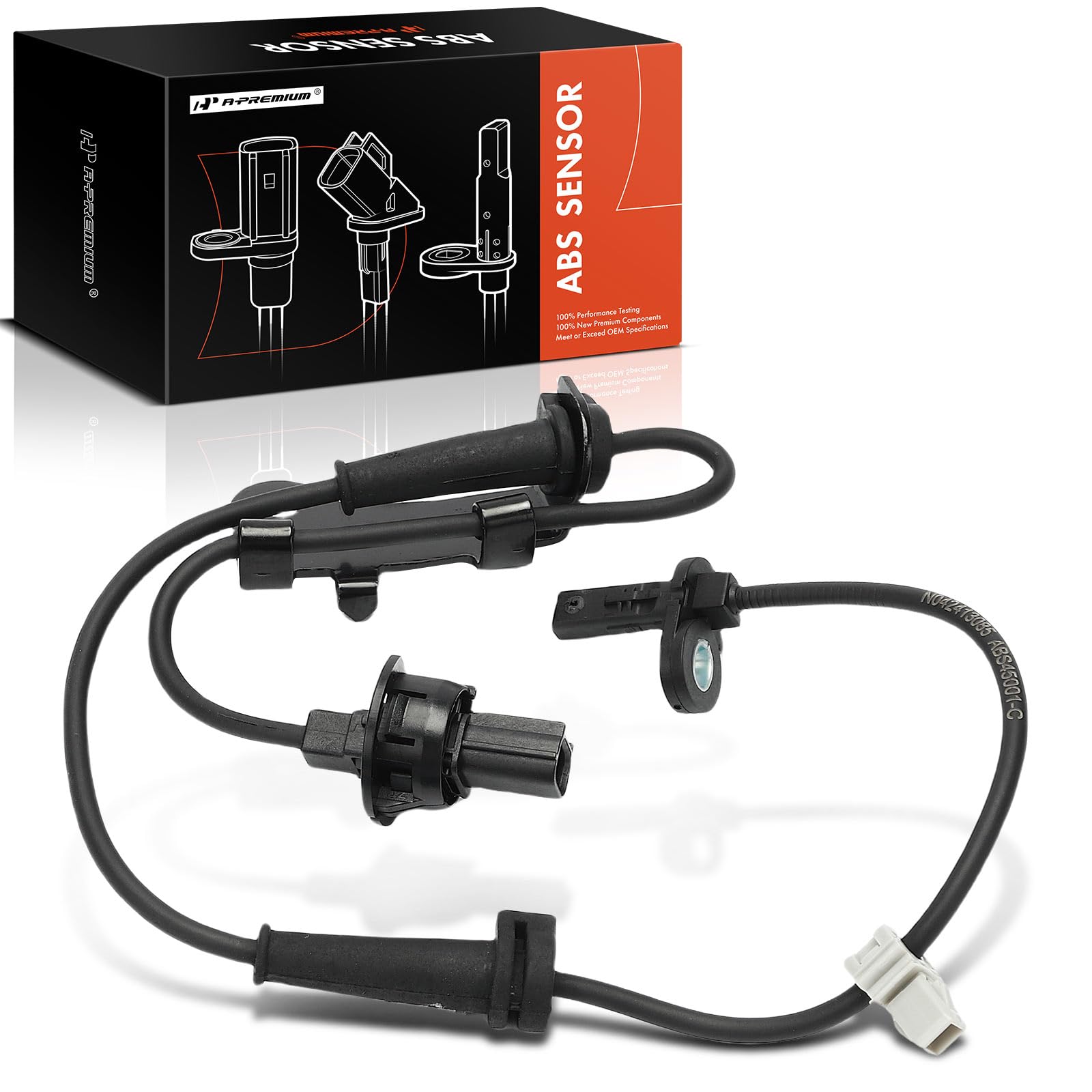 A-Premium ABS Wheel Speed Sensor Compatible with Honda Models - CR-Z CRZ 2016 - Front Right Passenger Side, Replace# 57450SZTA01