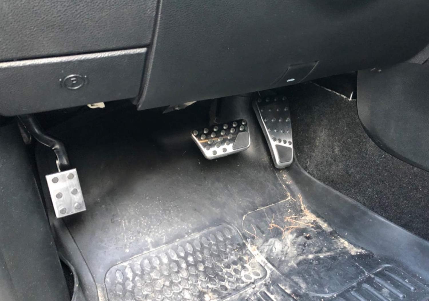 iJDMTOY 3pc Set Track Racing Style Direct Fit Silver Aluminum Foot Pedal Cover Kit, Compatible with Dodge 2009-2018 Gen4 RAM 1500 2500 3500 - Image 3