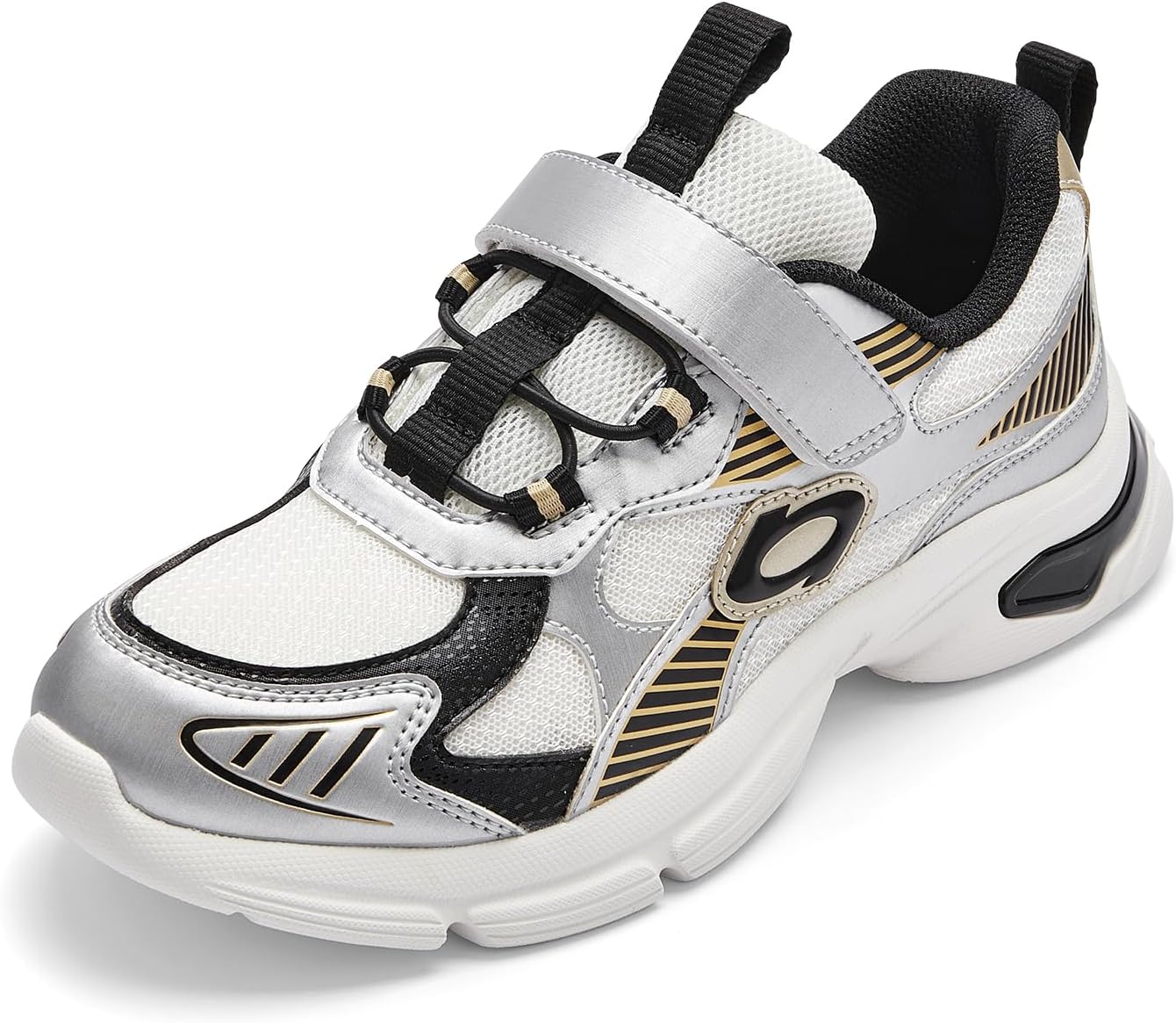 Balabala White Girls Sneakers Boys Sneakers Kids Sneakers Tennis Shoes School Shoes Lightweight Running Athletic Shoes