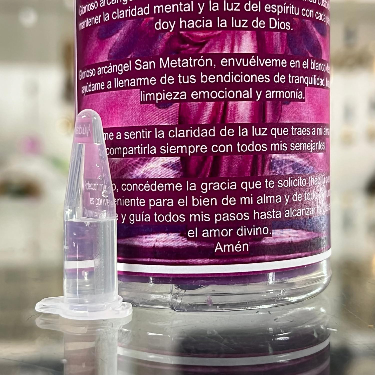 Velón del Metatrón para Protección, Guía y Conexión Espiritual | Vela Especial con Aceite para Proteger de Malas Energías y Personas, Limpieza Emocional y Bendición.
