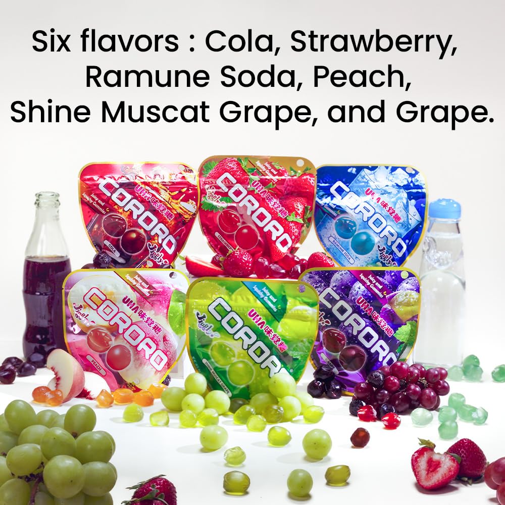 UHA CORORO (Ramune Soda / 40g x 6) Japanese Gummy Candy, Gummies (Juicy and Squishy/Made in Japan) kororo image 6 of 7 B0GC3HKQBC
