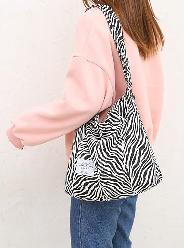 Miniatura 4 de Covelin - Bolsa de hombro informal de lona para mujer, estilo bohemio y retro, bolsa de mano, bolso cruzado, tamaño grande