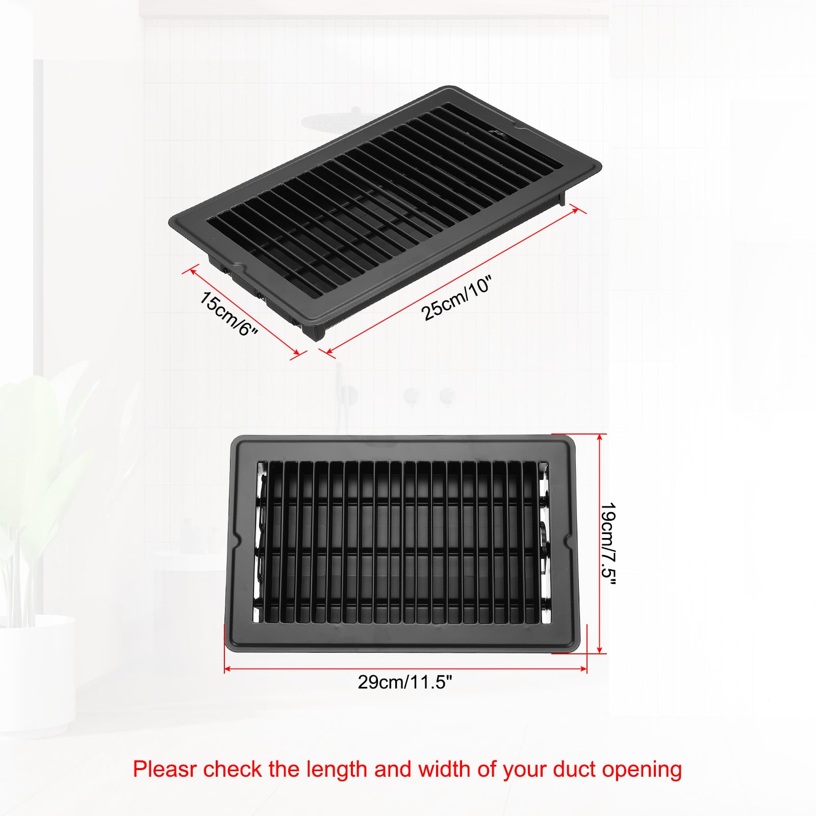 PATIKIL 10 x 6 Inch Floor Register - Image 2