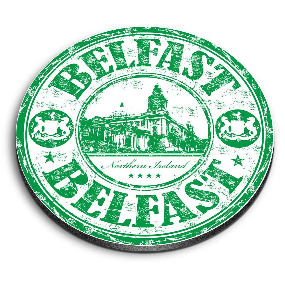1 x Round MDF Magnet - Belfast Northern Ireland Travel Ireland 5964