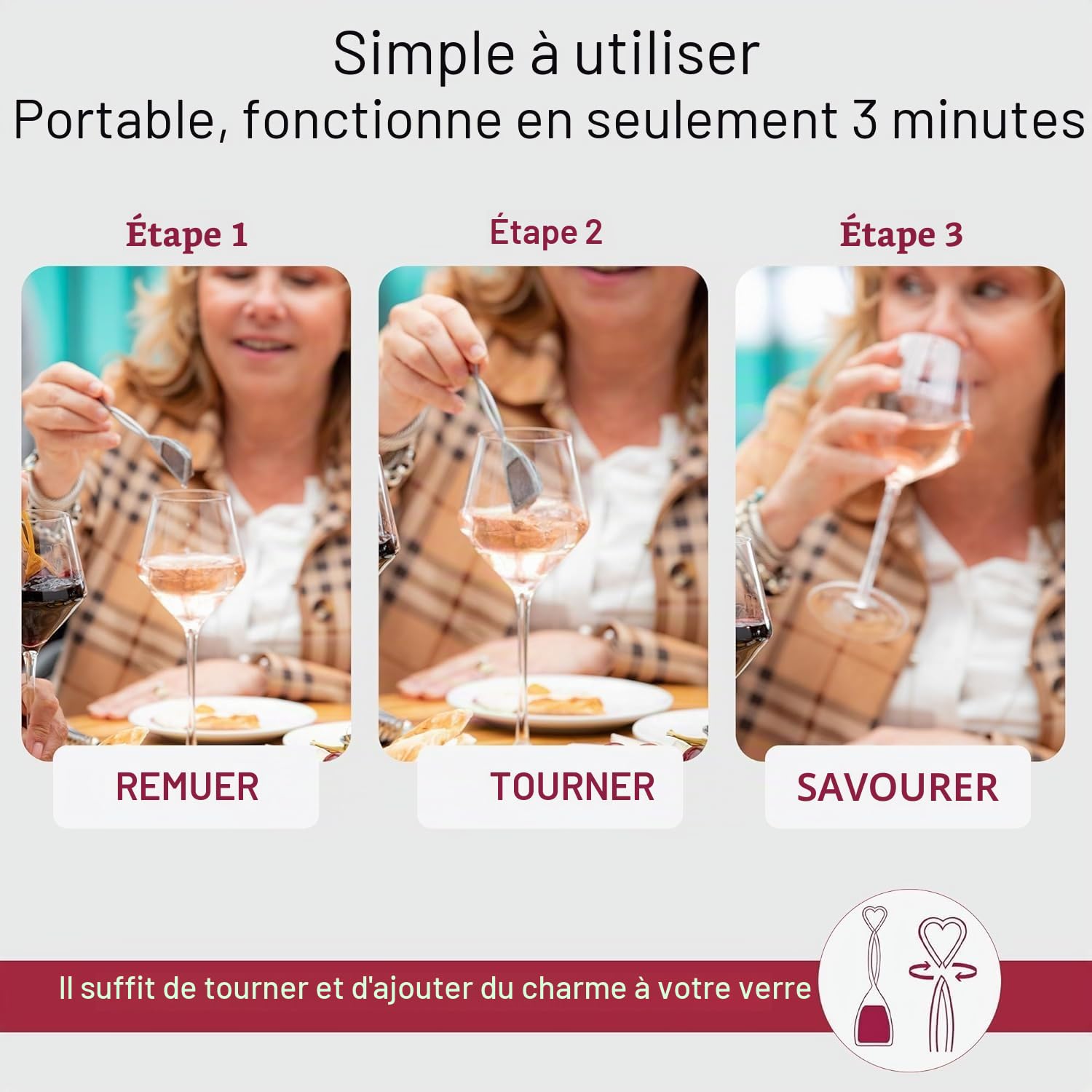 The Wand | Le seul filtre à vin qui enlève histamines et sulfites | Savourez votre vin sans effets secondaires 24 gris