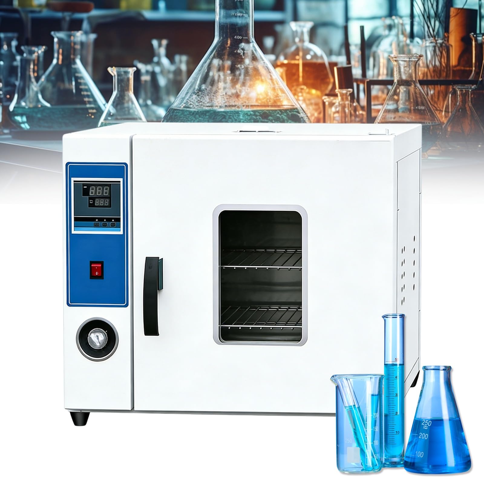 Zestaw pompy próżniowej do certyfikowanych badań laboratoryjnych, laboratoryjne badanie laboratoryjne, regulowana prędkość wentylacji, laboratoryjny piec konwekcyjny, temperatura (16L)