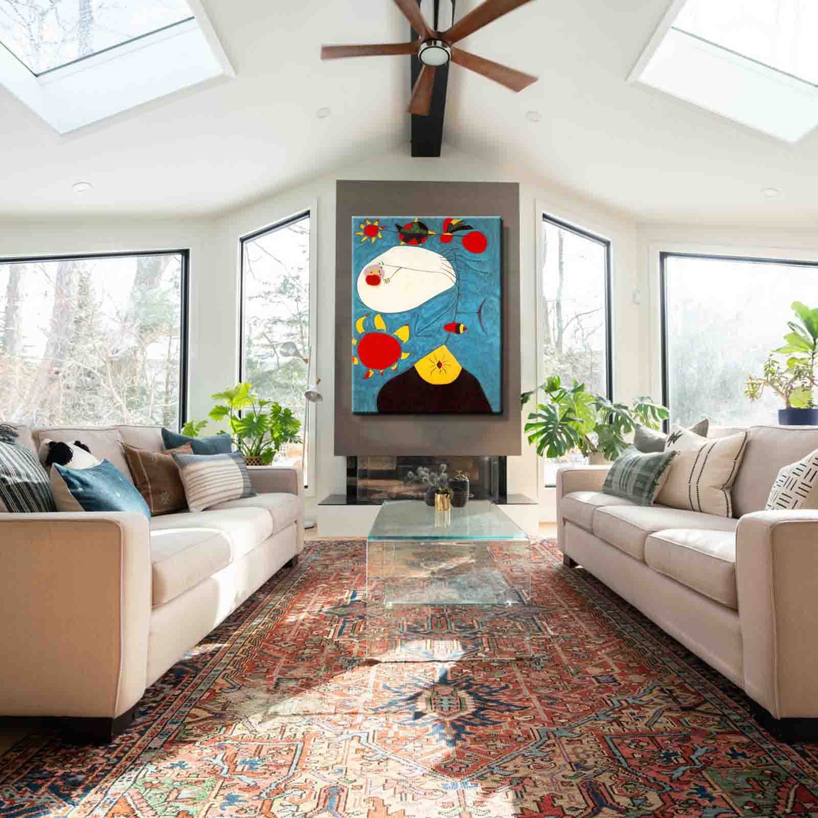 Amazon｜ジョアン・ミロPortraitホーム装飾絵画インテリア家居装饰絵