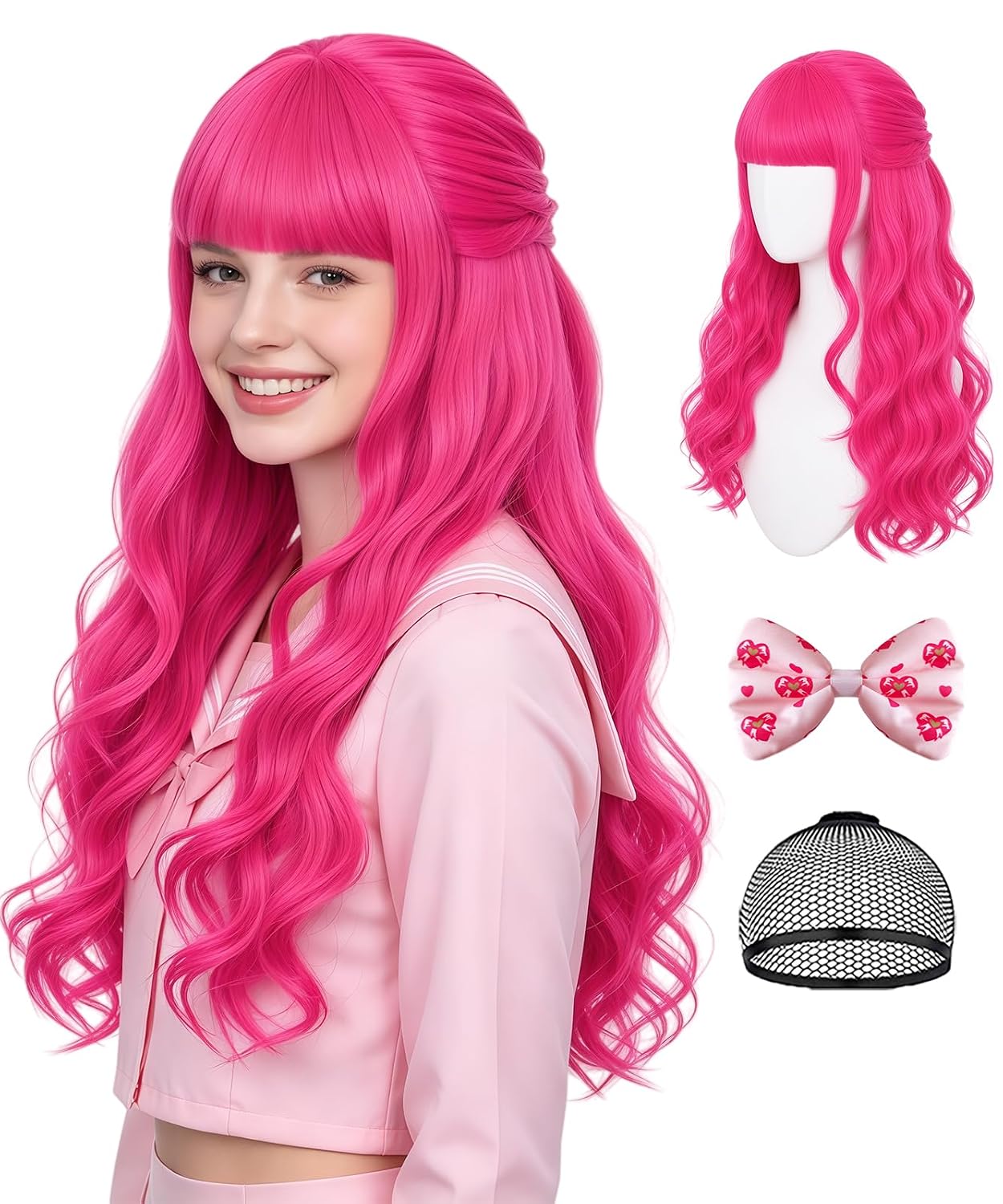  6PCS Blonde Princess Wig for Women Costume Cosplay Halloween FE051 thumbnail