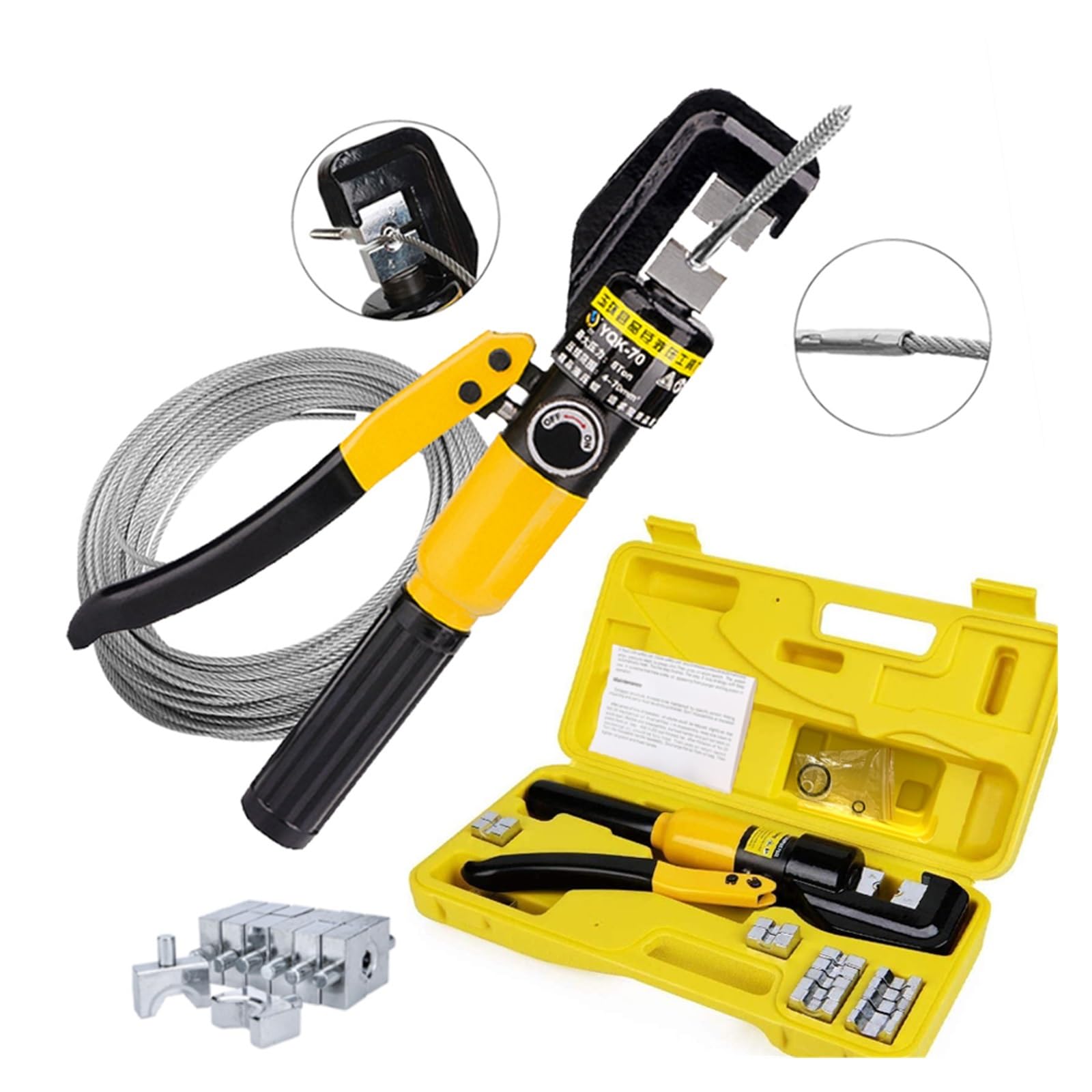 4-70mm² hydrauliczne narzędzie do zaciskania ciśnienie 8T wielofunkcyjne szczypce hydrauliczne do użytku domowego DIY szczypce do zaciskania końcówek kablowych Wydajny