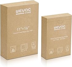 Wevac Vacuum Sealer Bags Bundle - 100 Gallon 11"x16" + 200 Pint 6"x10" Pre-Cut Bags, Commercial Grade, BPA Free, Heavy Duty, Great for Food Saver, Freezer Storage, Meal Prep & Sous Vide