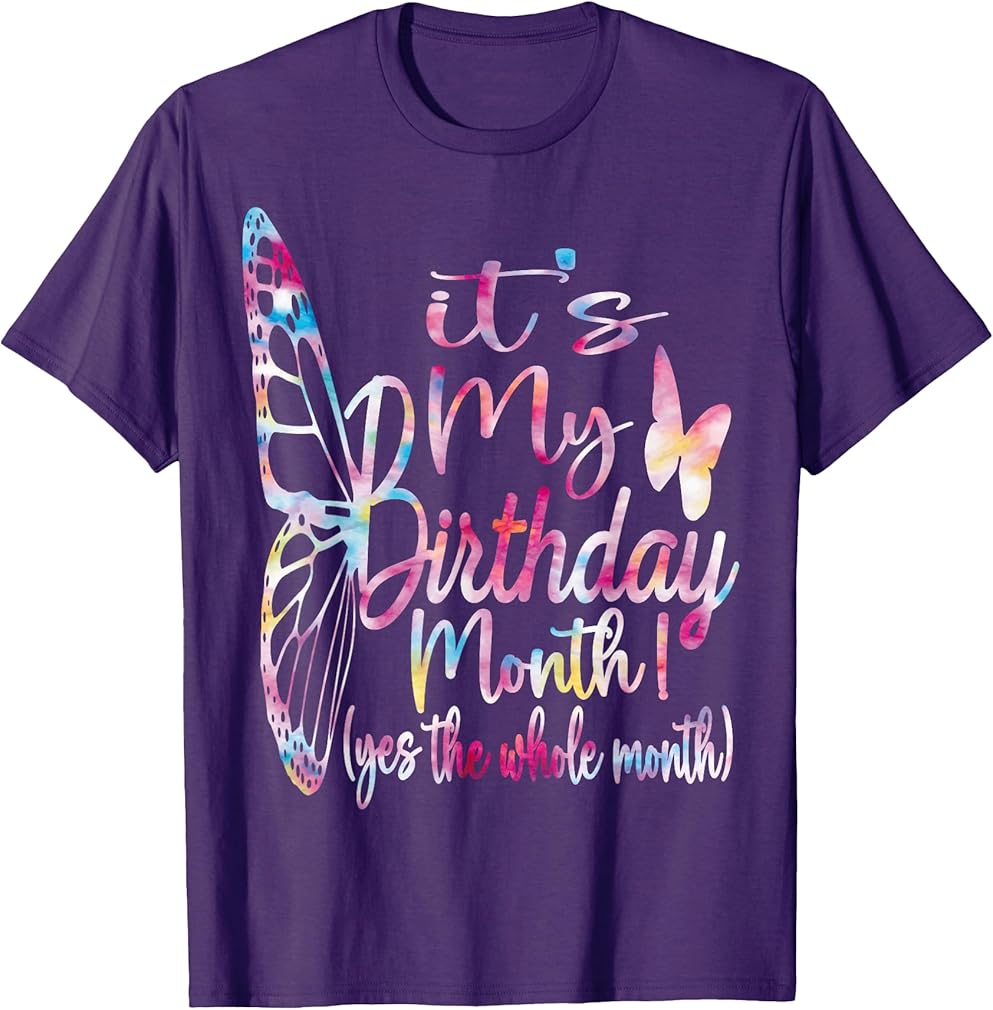 its My Birthday Month, Purple Birthday Shirts for Women T-Shirt