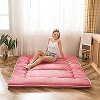 Vista 26 de MAXYOYO Colchón Japonés de Suelo Colchón Futón, Colchón de Tatami Engrosado de 4", Almohadilla para Dormir Plegable Enrollable para Niños y Niñas