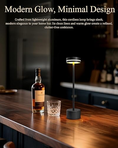 Miniatura 6 de Paquete de 2 lámparas de mesa LED inalámbricas recargables, lámpara de escritorio LED portátil de 5000 mAh, funciona con pilas, luz de mesa