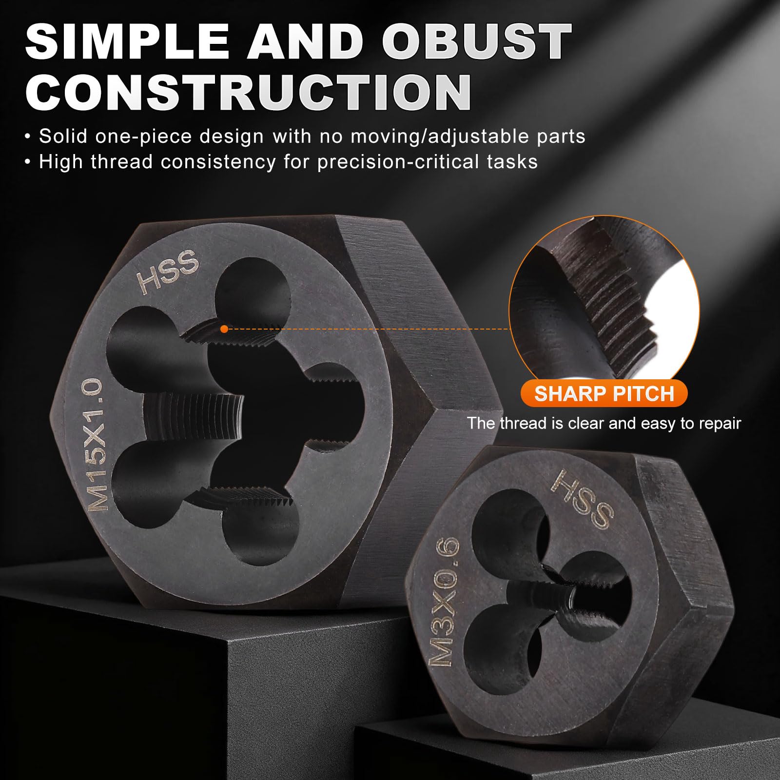 M15 Hex Die - High Speed Steel Threading Tool -4
