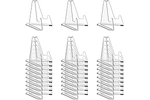 Acrylic Card Display Stand with 30 Pack Clear Card Stands